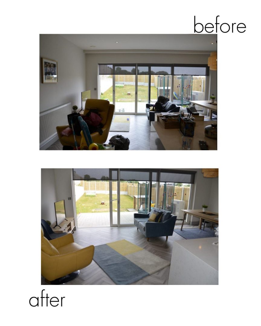 Before and after a deep clean of a Dublin home by Ecoleen