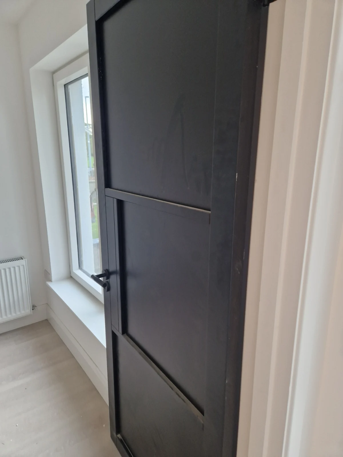 A door before an after builders clean