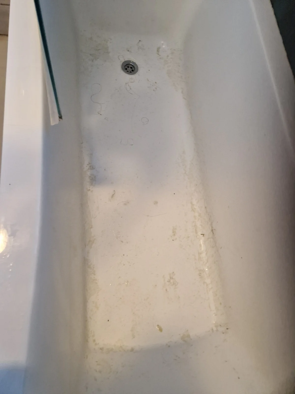 A bath before a deep clean